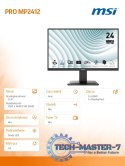 Monitor 23.8 cala PRO MP2412 LED/FHD/Flat/100Hz/czarny