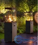Ogrzewacz gazowy promiennik grzejnik 13 kW szklany na ogród patio reduktor kamienie wulkaniczne pokrowiec MultiGarden MULTI GARDEN