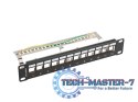 Patch Panel 12 Port 1U 10 cali FTP z organizatorem do modułów keystone czarny
