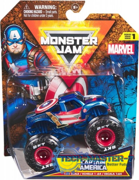 Samochodzik Monster Jam Capitan America
