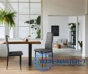 Zestaw krzeseł do jadalni salonu z ekoskóry 4 szt. wysokie oparcie - szare ModernHome ModernHome