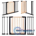 Bramka barierka zabezpieczająca 74-130 cm na schody i drzwi metal drewno dodatkowe panele ECOTOYS
