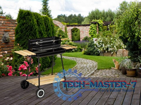 Grill ogrodowy węglowy z półkami regulacja 2 ruszty przenośny MultiGarden MultiGarden Grill ogrodowy węglowy z półkami regulacja 2 ruszty przenośny MultiGarden MultiGarden