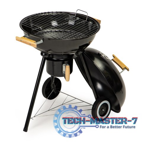 Grill ogrodowy z pokrywą popielnik metalowa półka koła transportowe MultiGarden MultiGarden Grill ogrodowy z pokrywą popielnik metalowa półka koła transportowe MultiGarden MultiGarden