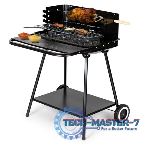 Grill ogrodowy z rożnem i regulacją rusztu + dwie duże półki MultiGarden MultiGarden Grill ogrodowy z rożnem i regulacją rusztu + dwie duże półki MultiGarden MultiGarden