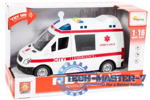 Karetka ambulans z dźwiękiem napędem 1:16 Karetka ambulans z dźwiękiem napędem 1:16