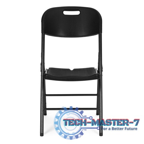 Komplet 2 krzeseł składanych zestaw cateringowy metal HDPE czarne ModernHome ModernHome Komplet 2 krzeseł składanych zestaw cateringowy metal HDPE czarne ModernHome ModernHome