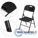 Komplet 2 krzeseł składanych zestaw cateringowy metal HDPE czarne ModernHome ModernHome