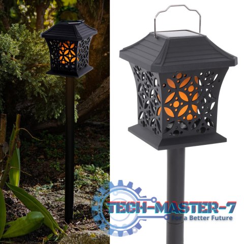 Lampa solarna ogrodowa ażurowa latarenka wisząca wbijana lampion 12 LED Lampa solarna ogrodowa ażurowa latarenka wisząca wbijana lampion 12 LED