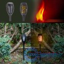 Lampy solarne ogrodowe pochodnie 12LED 4szt.