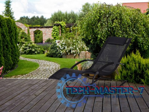 Leżak ogrodowy leżanka fotel bujany czarny MultiGarden MultiGarden Leżak ogrodowy leżanka fotel bujany czarny MultiGarden MultiGarden
