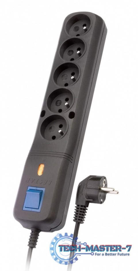 Listwa przeciwprzepięciowa LF-530WA, 3L EMI/RFI, 5,0m, czarna