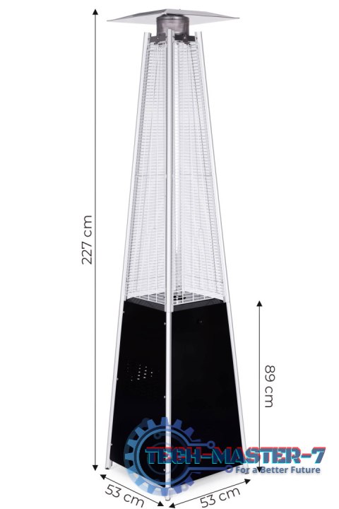 Ogrzewacz parasol gazowy grzejnik 13 kW szklany na ogród patio reduktor wąż pokrowiec MultiGarden MultiGarden Ogrzewacz parasol gazowy grzejnik 13 kW szklany na ogród patio reduktor wąż pokrowiec MultiGarden MultiGarden