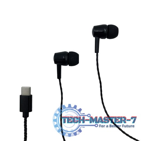 Słuchawki douszne MEDIA-TECH MT3600K (1.15m /Złącze USB typu C wtyk/Czarny)