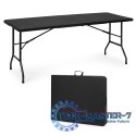 Stół cateringowy 180 cm składany w walizkę czarny ModernHome ModernHome