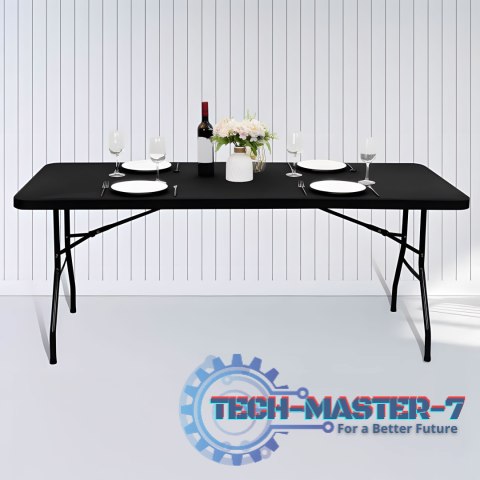 Stół cateringowy 180 cm składany w walizkę czarny ModernHome ModernHome Stół cateringowy 180 cm składany w walizkę czarny ModernHome ModernHome