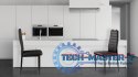 Zestaw krzeseł do jadalni salonu z ekoskóry 4 szt. wysokie oparcie - czarne ModernHome ModernHome