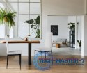 Zestaw krzeseł do jadalni salonu z krzesło ekoskóry 4 szt. wysokie oparcie - białe ModernHome ModernHome