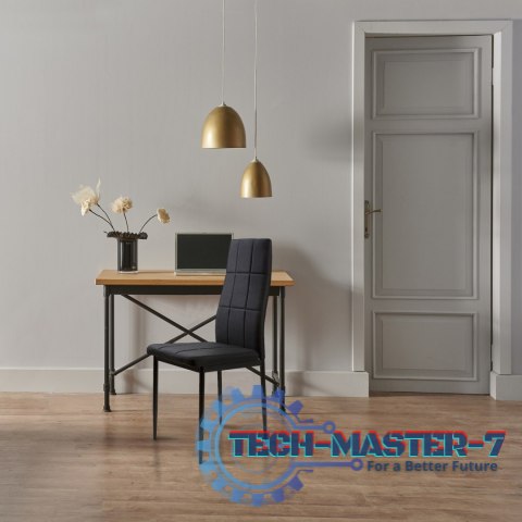 Zestaw krzesła krzesło tapicerowane do jadalni i salonu 4szt czarne ModernHome Zestaw krzesła krzesło tapicerowane do jadalni i salonu 4szt czarne ModernHome