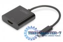 Adapter graficzny HDMI 4K 30Hz UHD na USB 3.1 Typ C, z audio, czarny, dł. 15cm