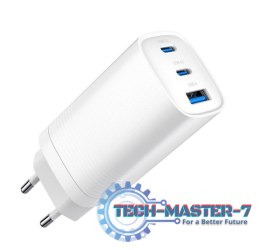 GEMBIRD SZYBKA ŁADOWARKA USB POWER DELIVERY USB TYPU C, 3X USB, 65 W, GAN BIAŁA