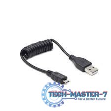 Kabel USB AM-Micro Spirala 20-60cm