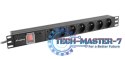 Listwa zasilająca Rack PDU 19" 1U 16A 7X 230V PL 2m czarna