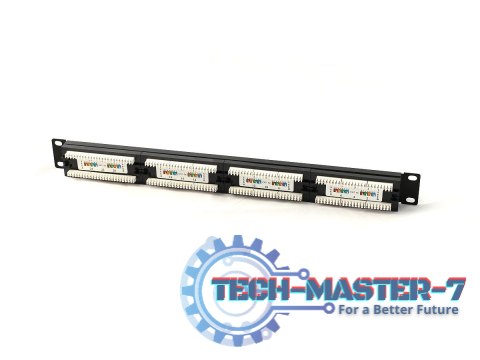 Patch panel 19" 24 porty, kat.5e, U/UTP, 1U, czarny (kompletny) Patch panel 19" 24 porty, kat.5e, U/UTP, 1U, czarny (kompletny)