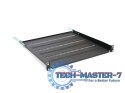 Półka do szaf 450mm 19" 483x450mm 1U czarna z regulacją i podporą