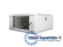 Szafa instalacyjna wisząca 19'' 4U 600X600mm szara (drzwi szklane)