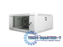 Szafa instalacyjna wisząca 19'' 4U 600X600mm szara (drzwi szklane)