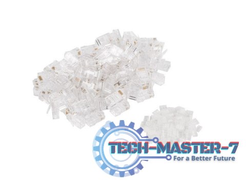 Wtyk sieciowy RJ45 8P8C kat.6 UTP (100szt) z prowadnicą do linki i do drutu Wtyk sieciowy RJ45 8P8C kat.6 UTP (100szt) z prowadnicą do linki i do drutu
