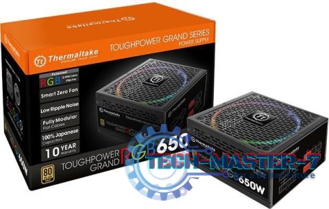 Zasilacz modularny Toughpower Grand RGB 650W (80+ Gold, 4xPEG, 140mm) Zasilacz modularny Toughpower Grand RGB 650W (80+ Gold, 4xPEG, 140mm)