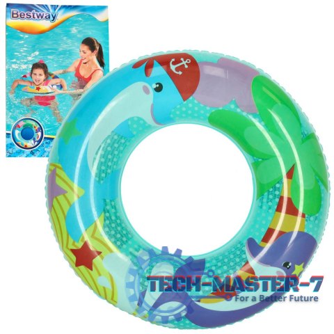Kółko do pływania koło dmuchane delfin 51cm BESTWAY 36113 Kółko do pływania koło dmuchane delfin 51cm BESTWAY 36113