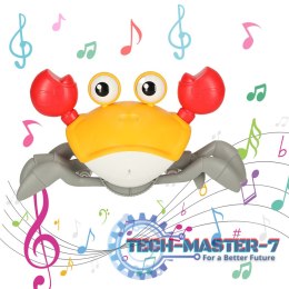 Krab uciekający pełzający czujnik interaktywna akumulator USB czerwony