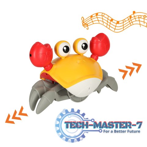 Krab uciekający pełzający czujnik interaktywna akumulator USB czerwony Krab uciekający pełzający czujnik interaktywna akumulator USB czerwony