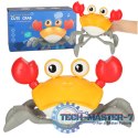 Krab uciekający pełzający czujnik interaktywna akumulator USB czerwony