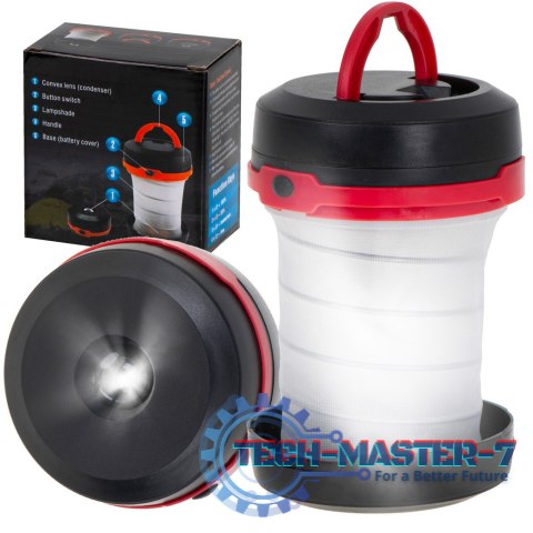 Lampa kempingowa turystyczna biwakowa latarka na baterie 2w1 3tryby LED Lampa kempingowa turystyczna biwakowa latarka na baterie 2w1 3tryby LED