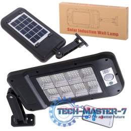Lampa solarna latarnia ogrodowa uliczna 128LED + pilot