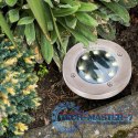 Lampy ogrodowe solarne najazdowe gruntowe czujnik zmierzchu wbijane świecący dysk 8LED 4szt. ciepły biały