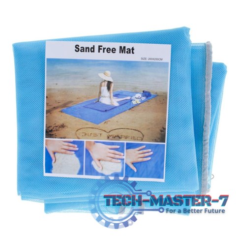 Mata plażowa koc na plażę sand free XXL 200x200cm Mata plażowa koc na plażę sand free XXL 200x200cm