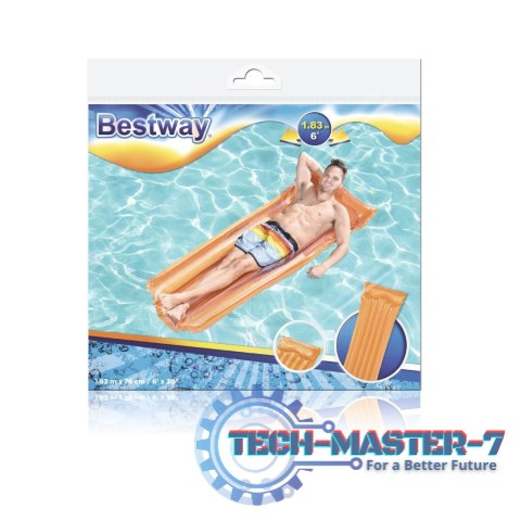 Materac dmuchany plażowy BESTWAY 44013 pomarańczowy Materac dmuchany plażowy BESTWAY 44013 pomarańczowy