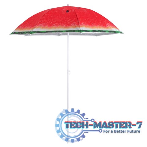 Parasol ogrodowy plażowy regulowany łamany 150cm arbuz UV Parasol ogrodowy plażowy regulowany łamany 150cm arbuz UV