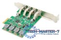 Karta rozszerzeń (Kontroler) USB 3.0 PCI Express 4xUSB 3.0 Low Profile Chipset: VL805