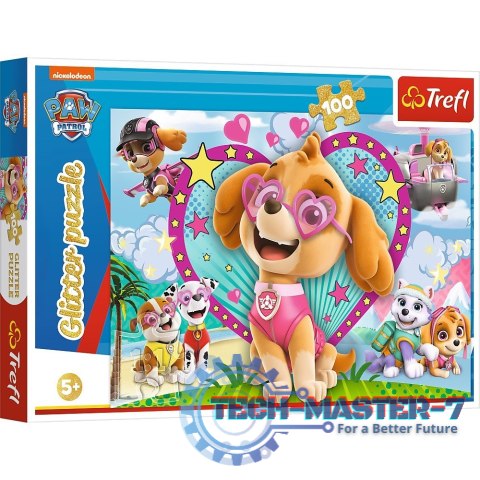 Puzzle 100 elementów Glitter W blasku Skye Psi Patrol