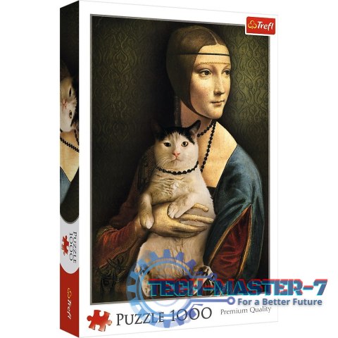 Puzzle 1000 elementów Dama z kotem