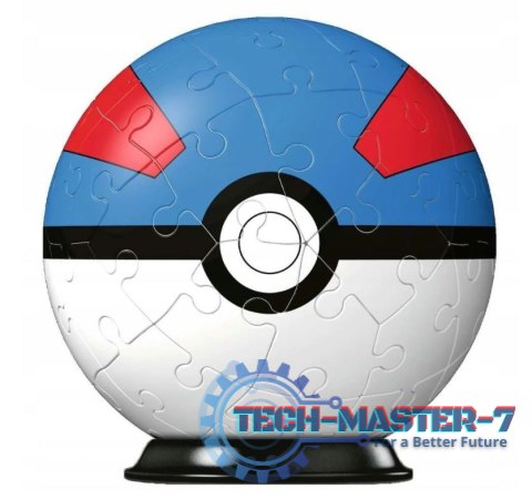 Puzzle 54 elemnty 3D Kula, Pokemon niebieska Puzzle 54 elemnty 3D Kula, Pokemon niebieska
