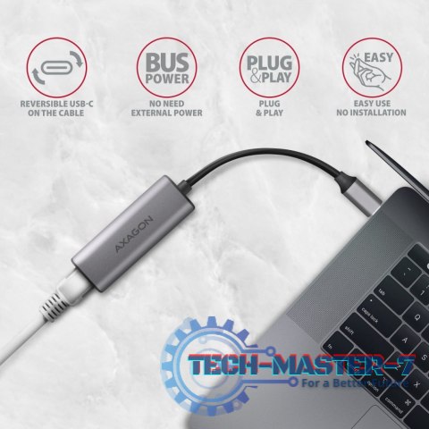 ADE-25RC Karta sieciowa 2.5 Gigabit Ethernet, Realtek 8156, USB-C 3.2 Gen 1, automatyczna instalacja, szara ADE-25RC Karta sieciowa 2.5 Gigabit Ethernet, Realtek 8156, USB-C 3.2 Gen 1, automatyczna instalacja, szara