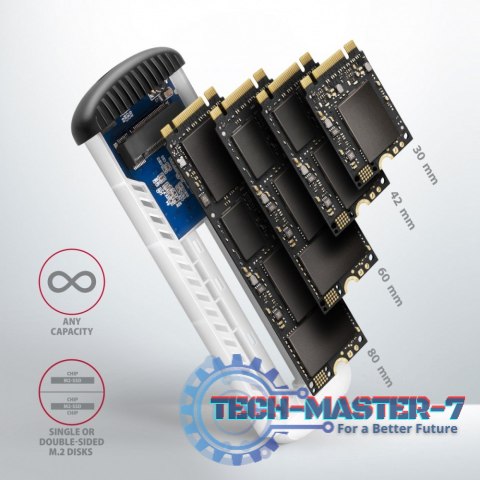 EEM2-SA Obudowa zewnętrzna aluminiowa bezśrubowa USB 3.2 GEN 1 M.2 SATA SSD EEM2-SA Obudowa zewnętrzna aluminiowa bezśrubowa USB 3.2 GEN 1 M.2 SATA SSD