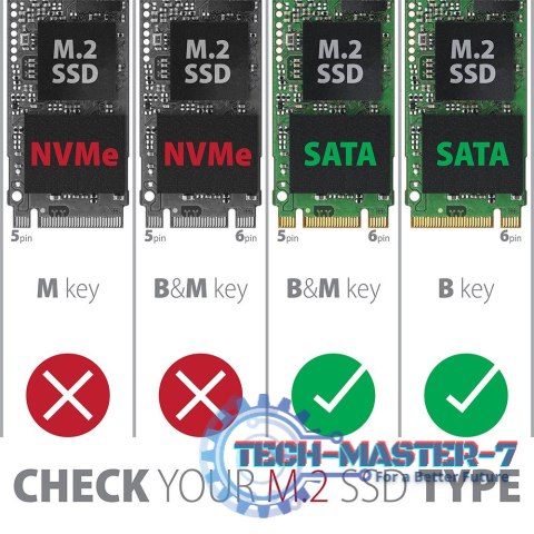 EEM2-SA Obudowa zewnętrzna aluminiowa bezśrubowa USB 3.2 GEN 1 M.2 SATA SSD EEM2-SA Obudowa zewnętrzna aluminiowa bezśrubowa USB 3.2 GEN 1 M.2 SATA SSD